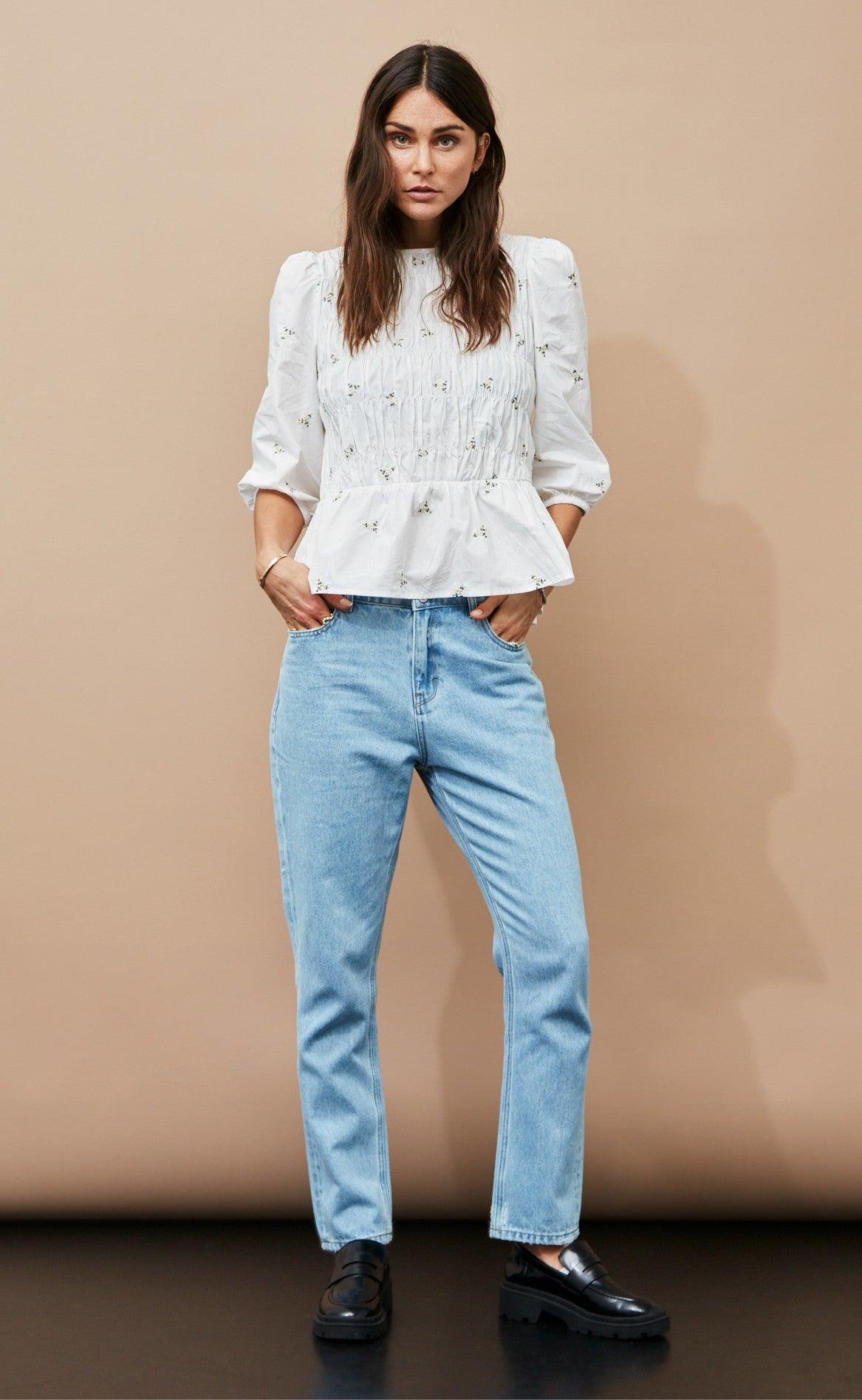 Freequent Bluse - Briana - Off White Mix