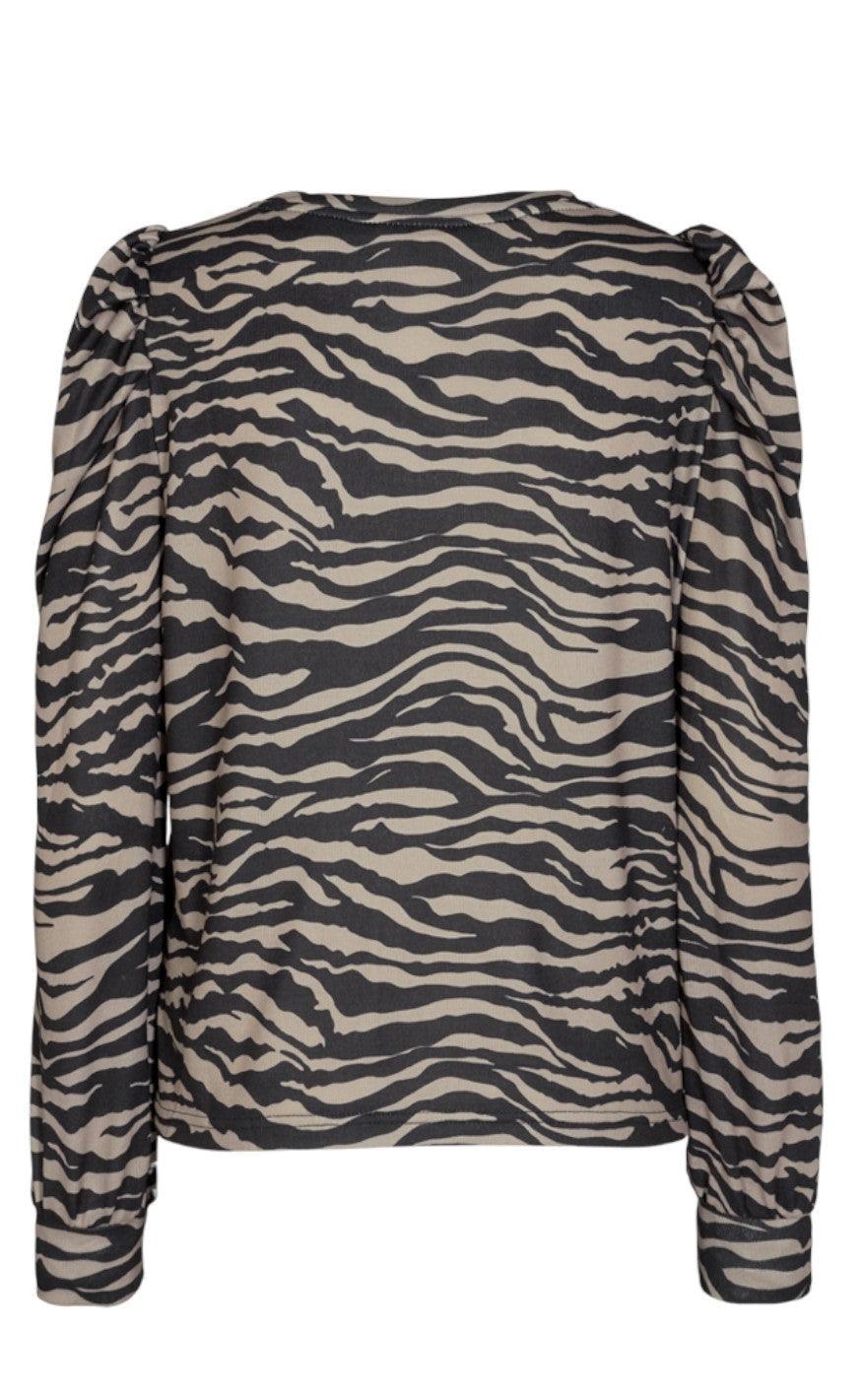 Freequent Bluse - Elcos - Silver Mink Mix