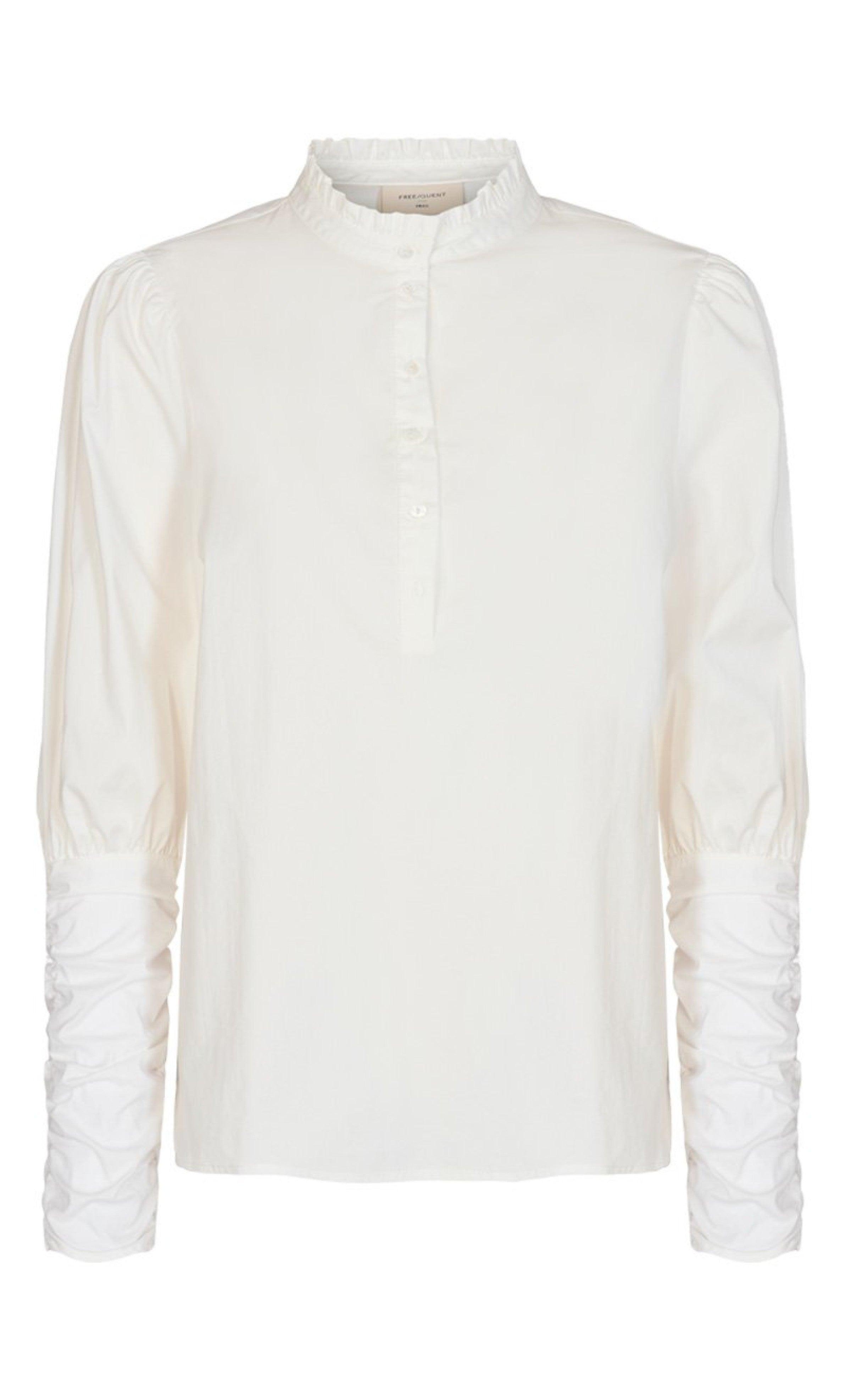 Freequent Bluse - Frances Flounce - Offwhite