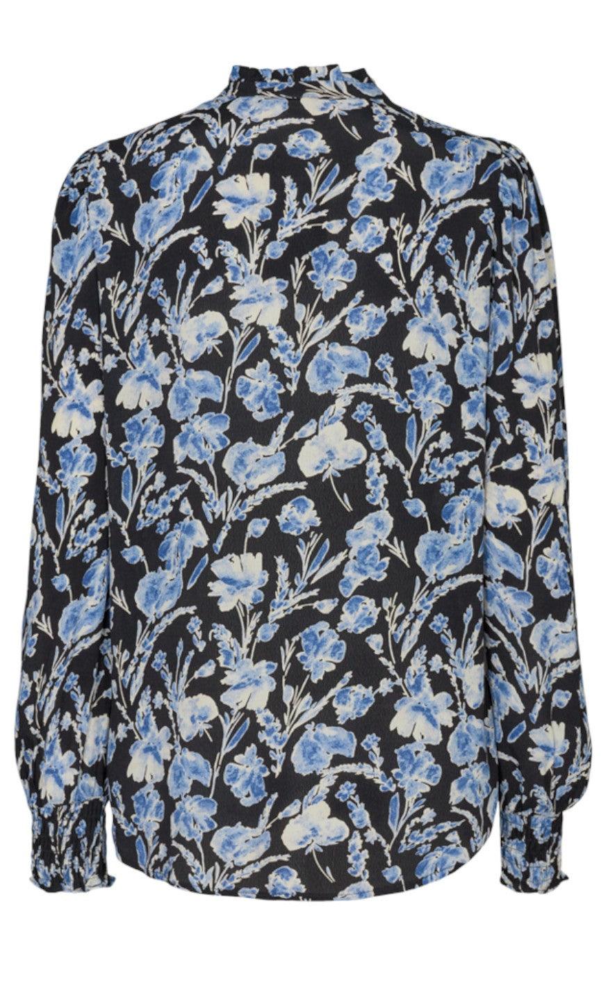 Freequent Bluse - Georgia - Twilight Blue Mix