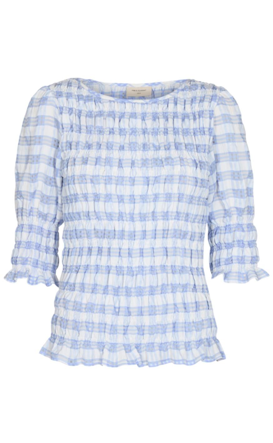 Freequent Bluse - Isabelle - Chambray Blue Mix
