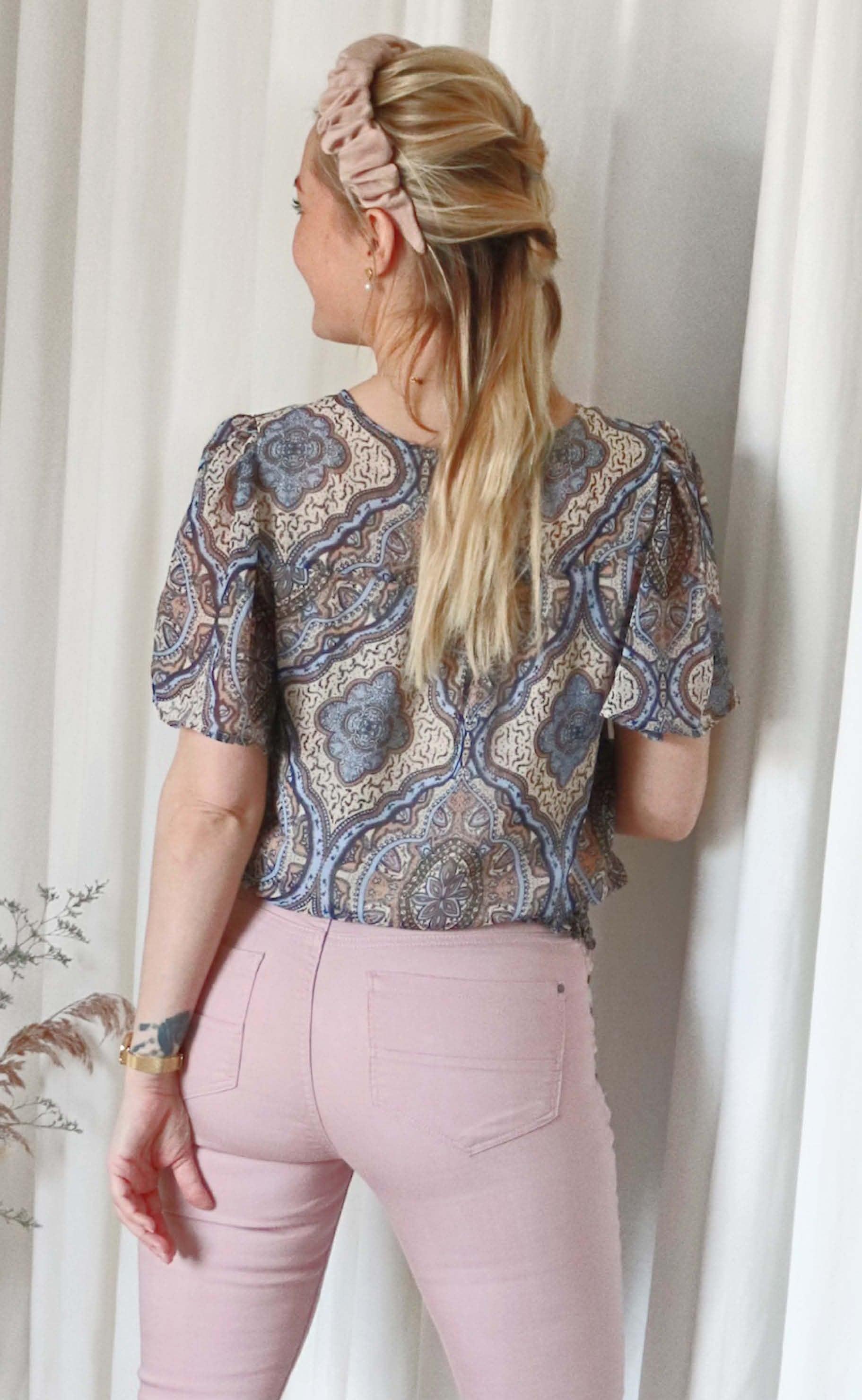 Freequent Bluse - Nady - Chambray Blue Mix