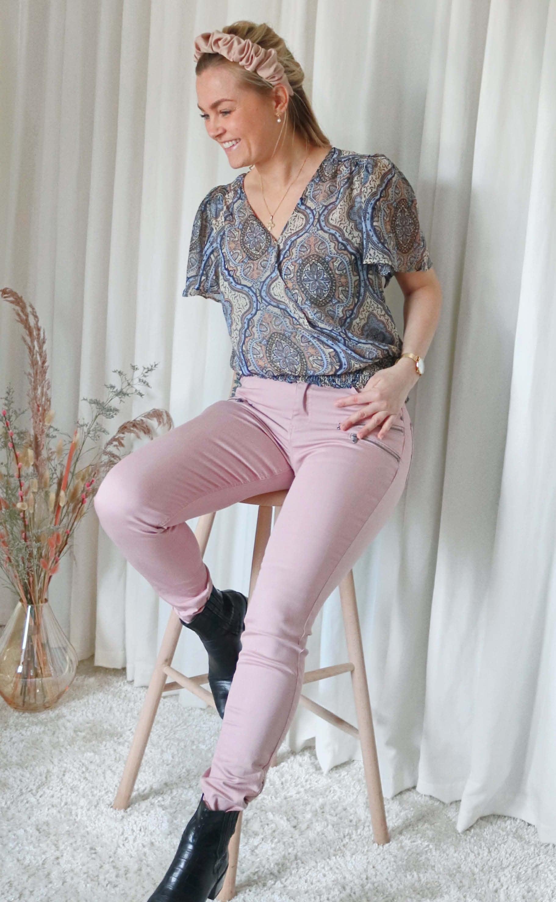 Freequent Bluse - Nady - Chambray Blue Mix
