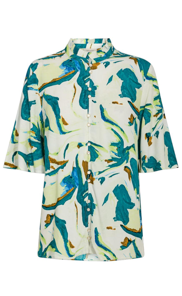 Freequent Bluse - Neline - Bay W. Pepper Green