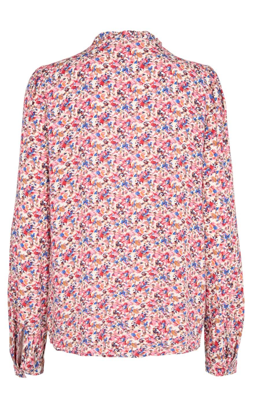 Freequent Bluse - Pinka - Prism Pink Mix