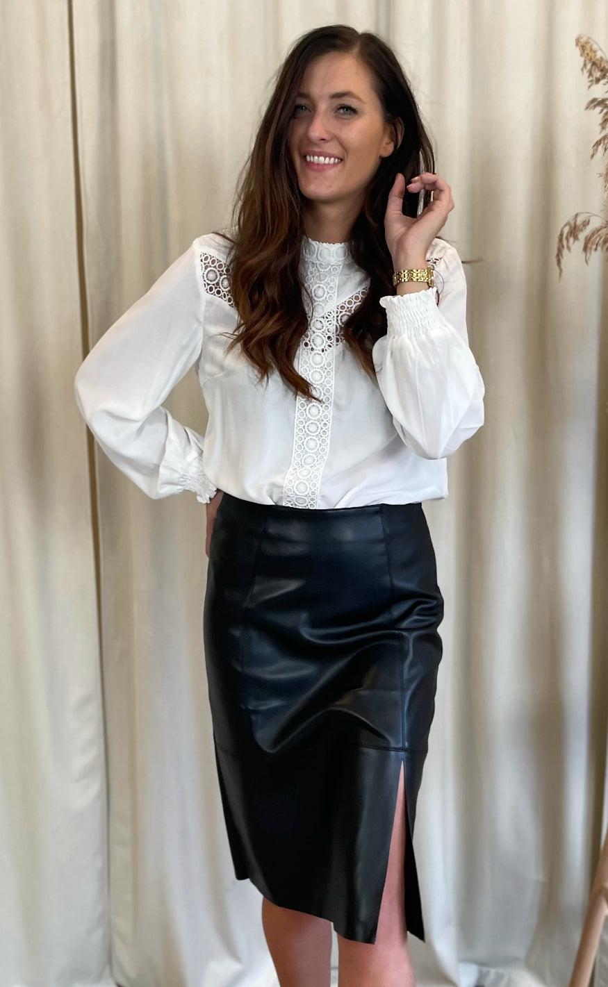 Freequent Bluse - Sweetly - Off White