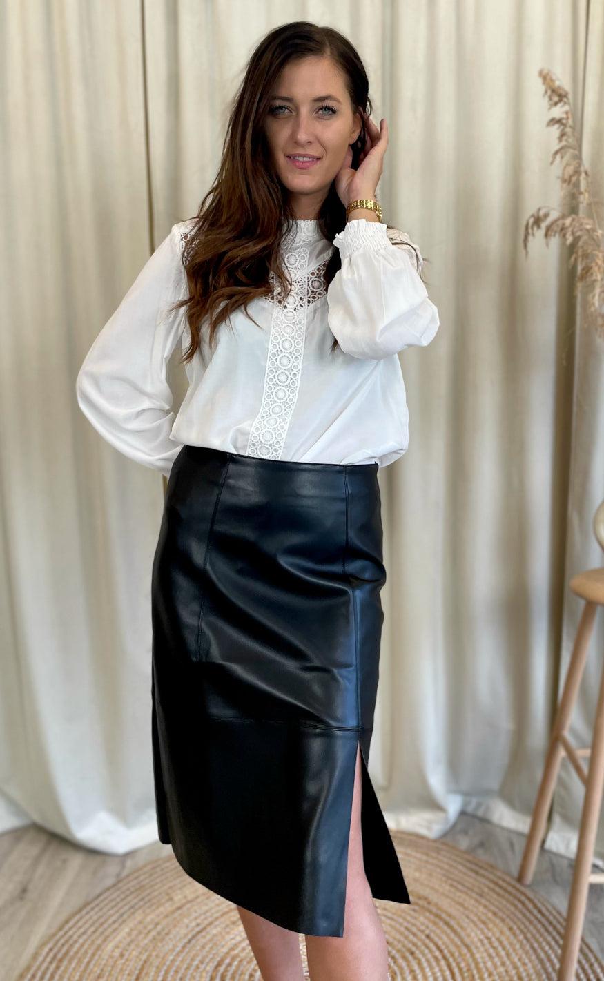 Freequent Bluse - Sweetly - Off White