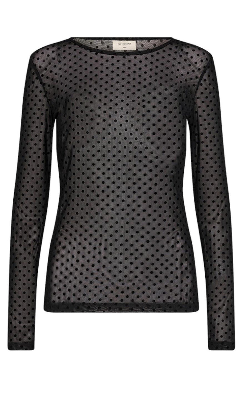 Freequent Bluse - Vally - Black Dot
