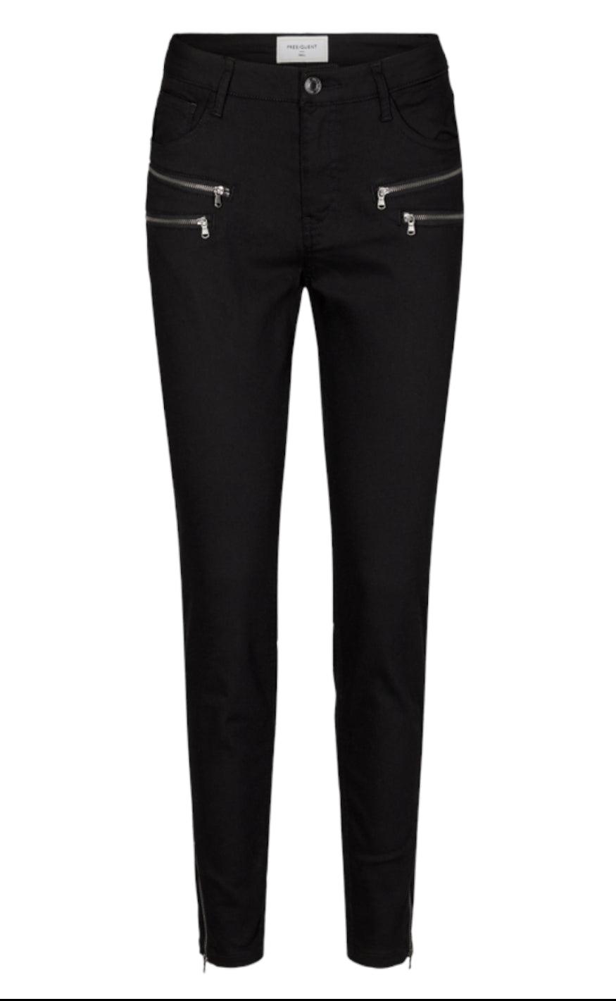 Freequent Bukser - Aida 7/8 - Black