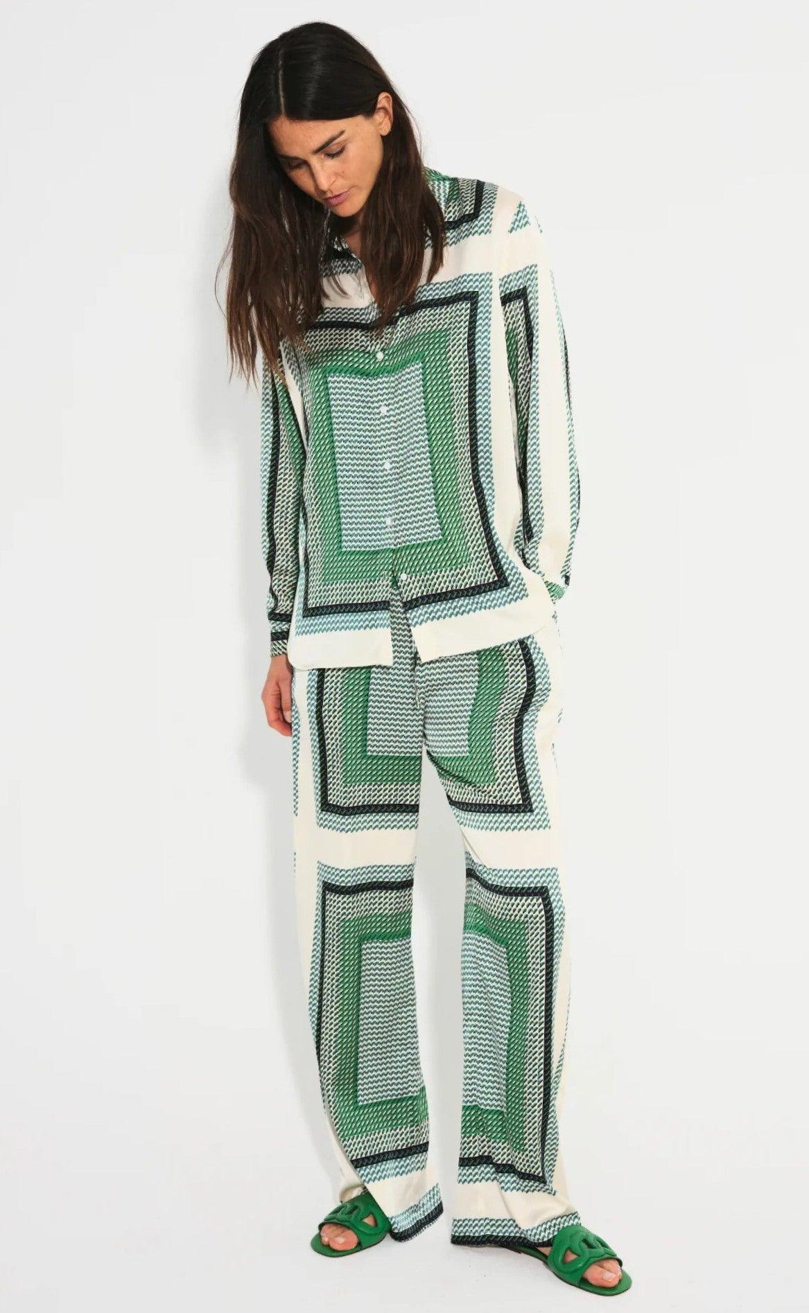 Freequent Bukser - Dafiney - Jolly Green W. Black