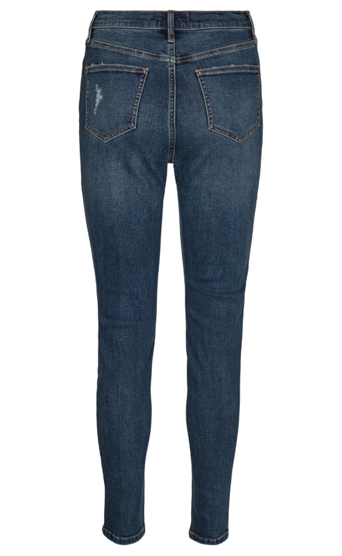 Freequent Bukser - Harlow Broken - Medium Blue