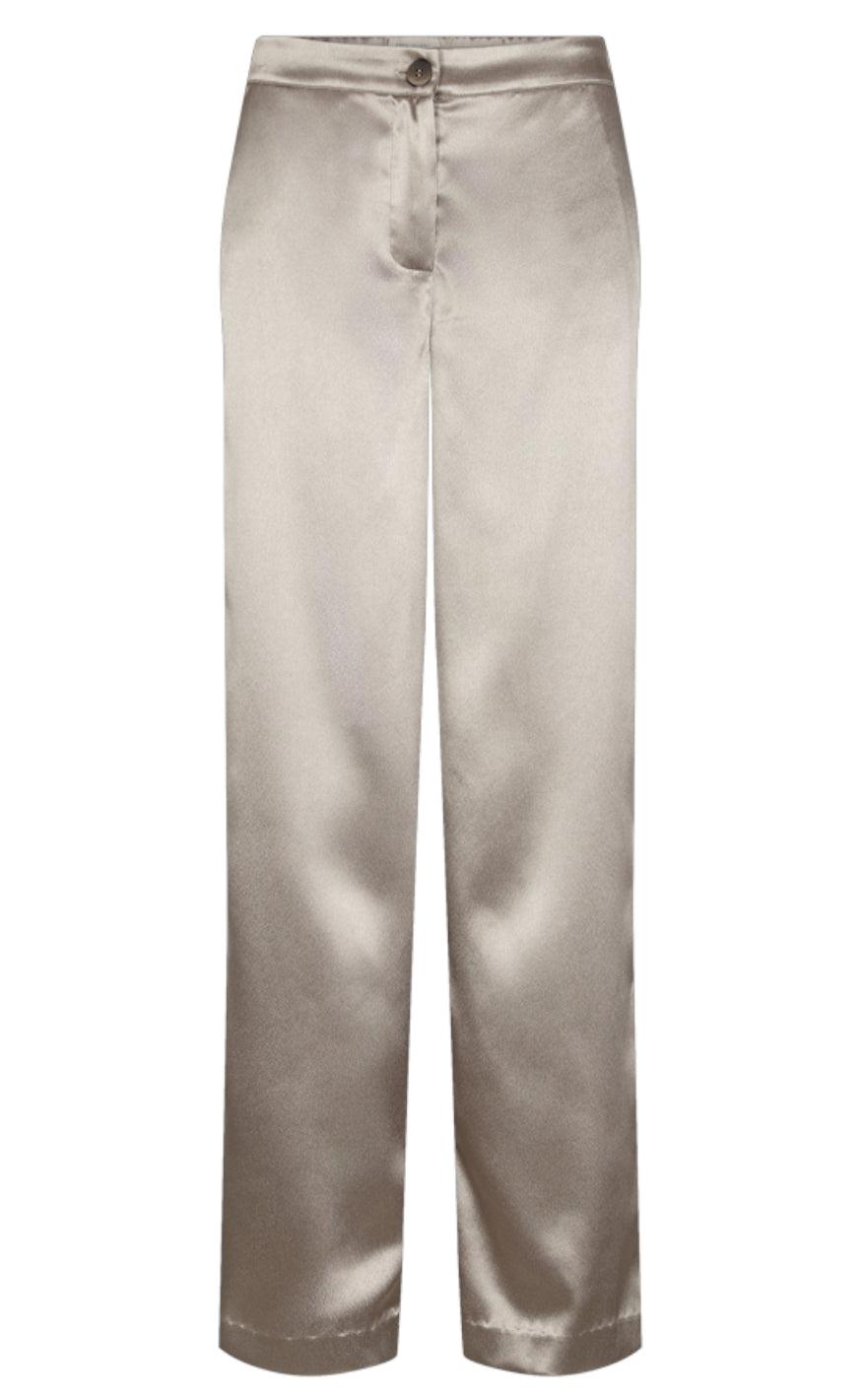 Freequent Bukser - Satin - Desert Taupe Metallic