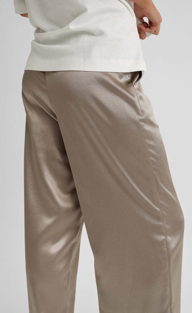 Freequent Bukser - Satin - Desert Taupe Metallic