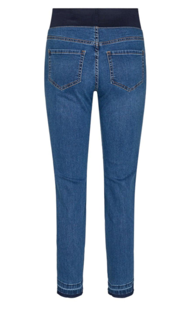 Freequent Bukser - Shantal Ankle Raw - Medium Blue Denim