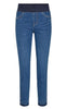 Freequent Bukser - Shantal Ankle Raw - Medium Blue Denim