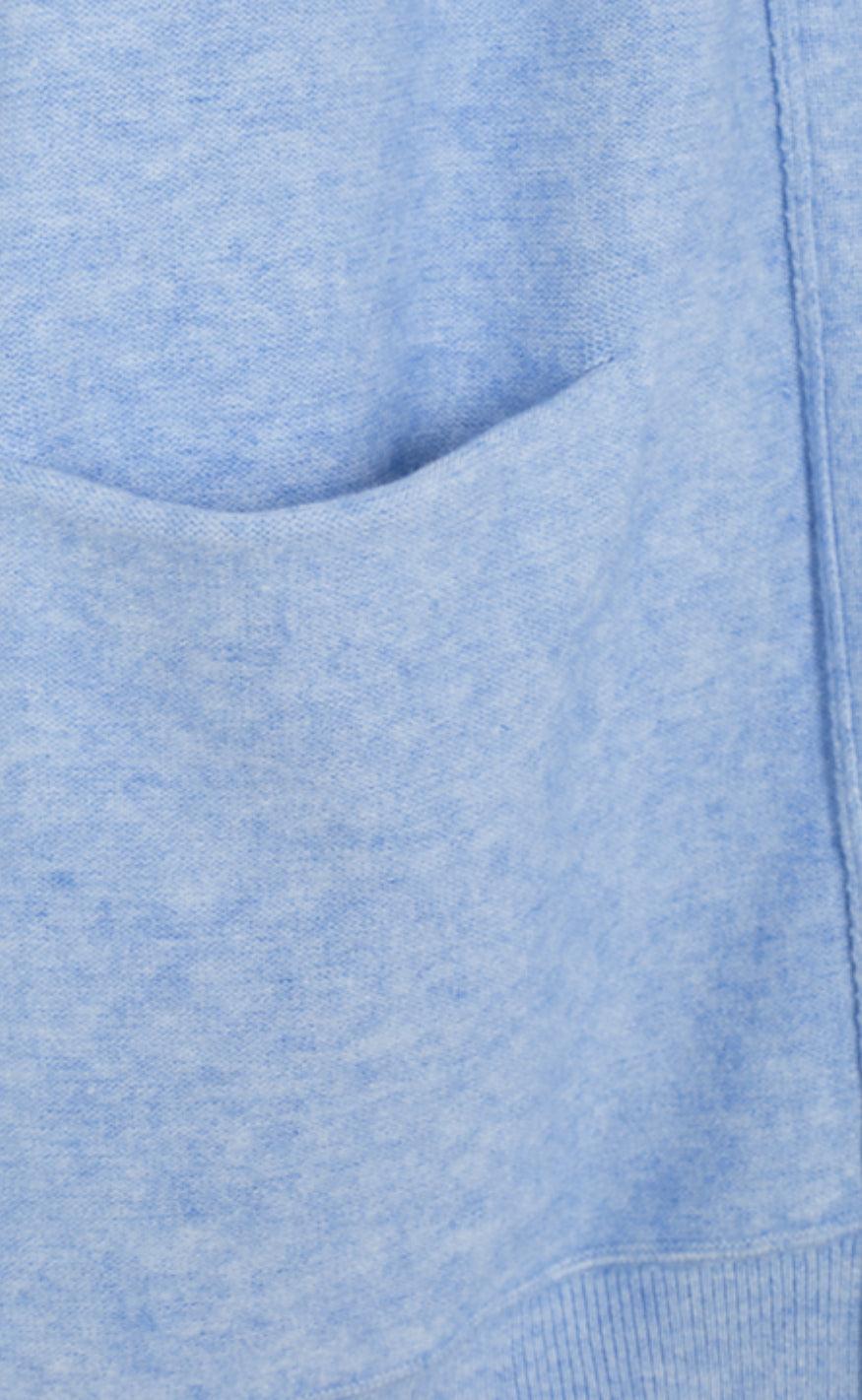 Freequent Cardigan - Claura - Chambray Blue