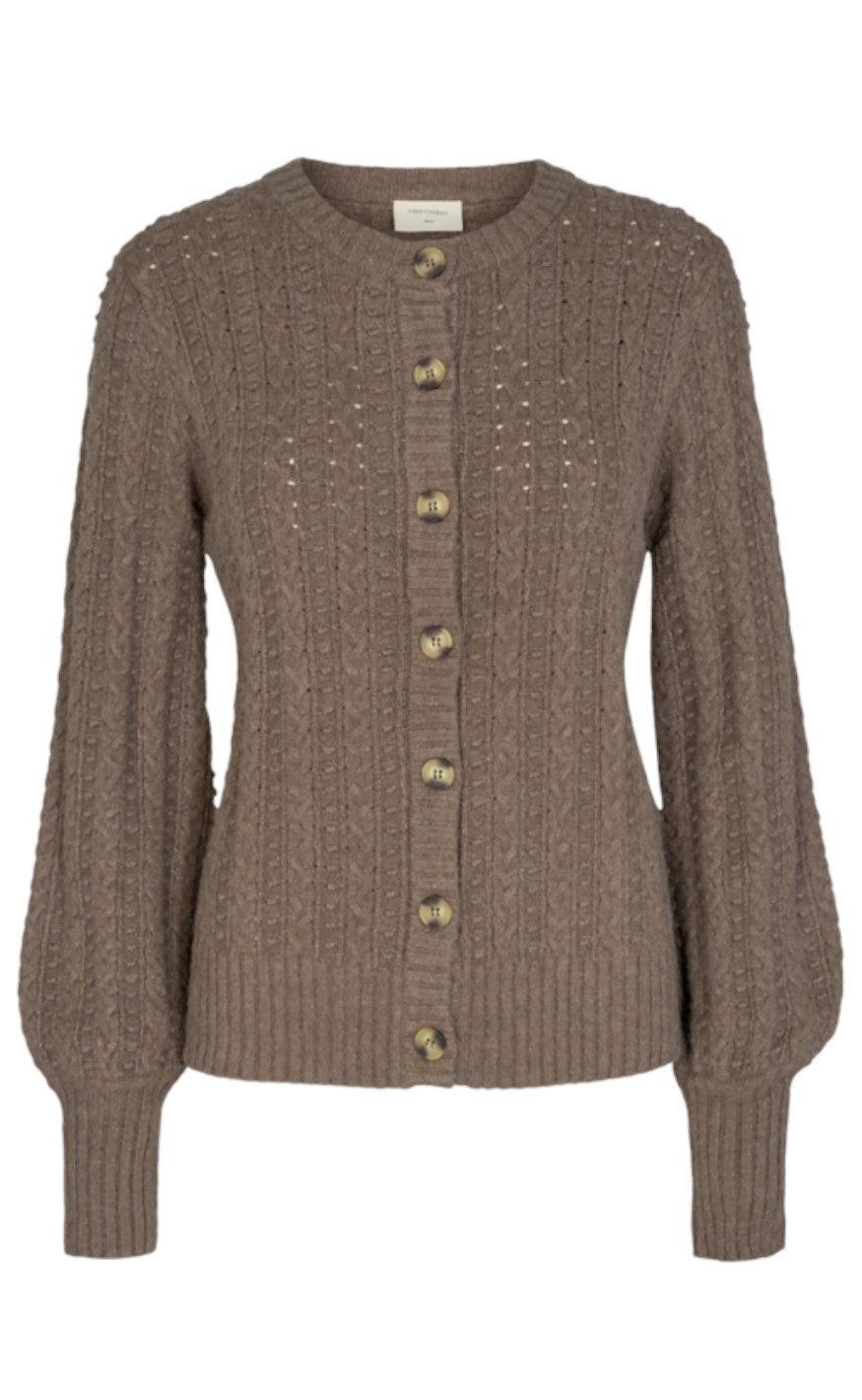 Freequent Cardigan - Claura - Morel Melange