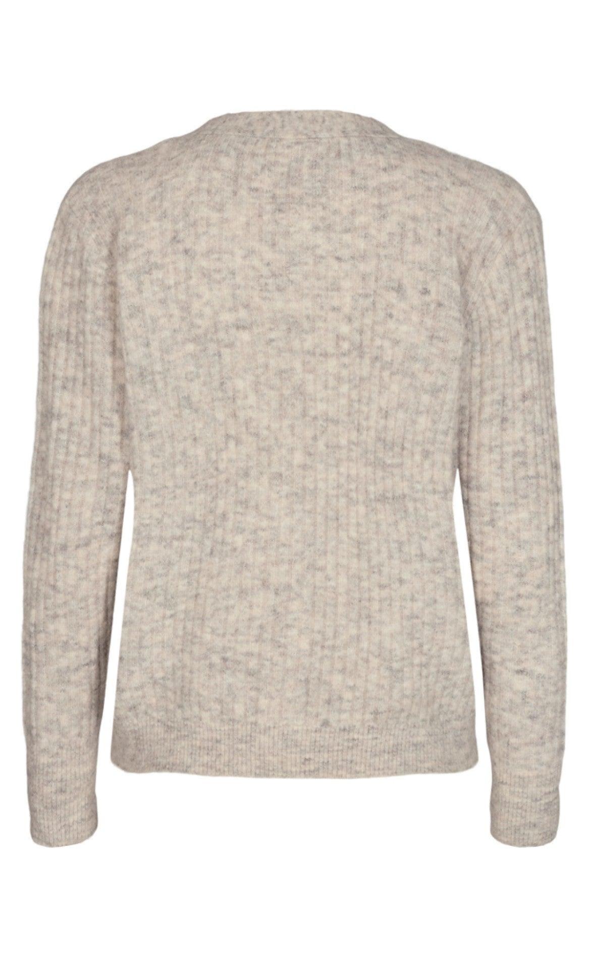 Freequent Cardigan - Hilla Diamond - Silver Mink Melange