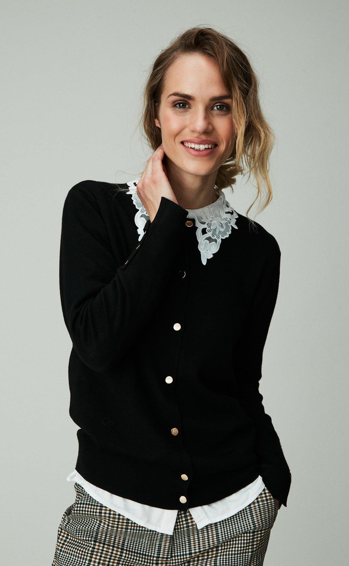 Freequent Cardigan - Katie - Black