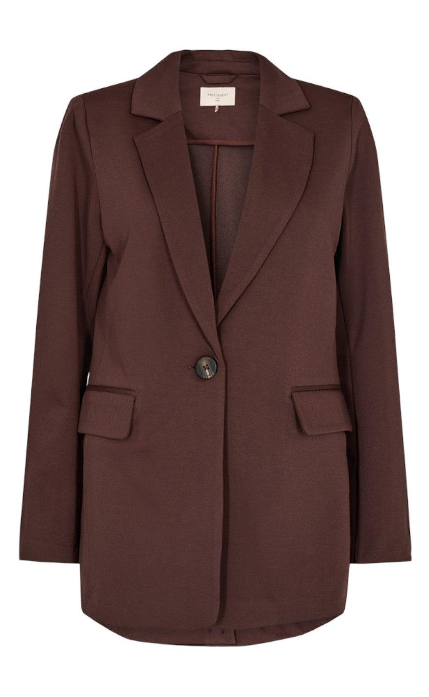 Freequent Jakke / Blazer - Nanni Structure - Coffee Bean