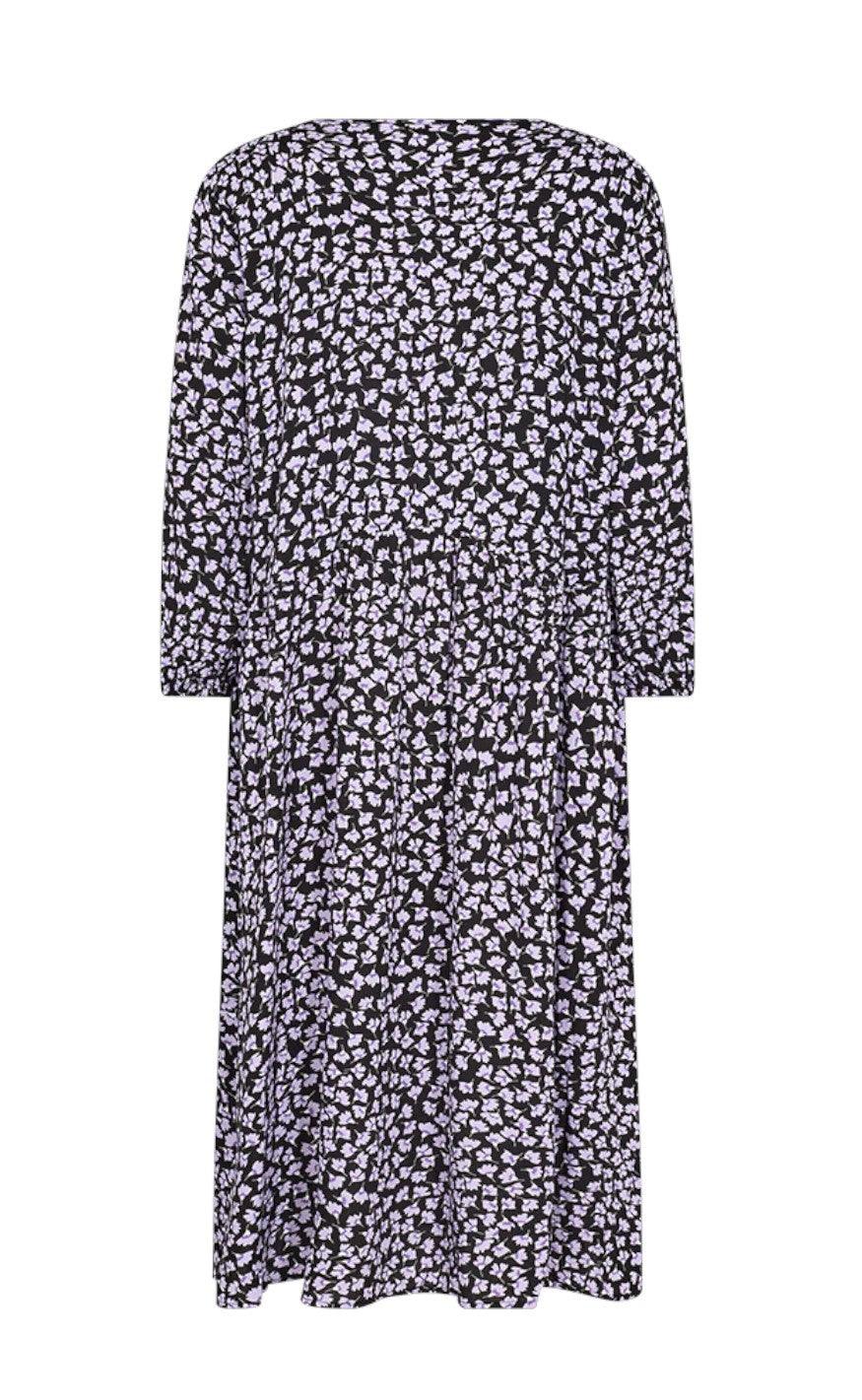 Freequent Kjole - Adney - Black With Lavender