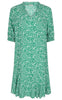 Freequent Kjole - Adney  - Pepper Green W. Off White