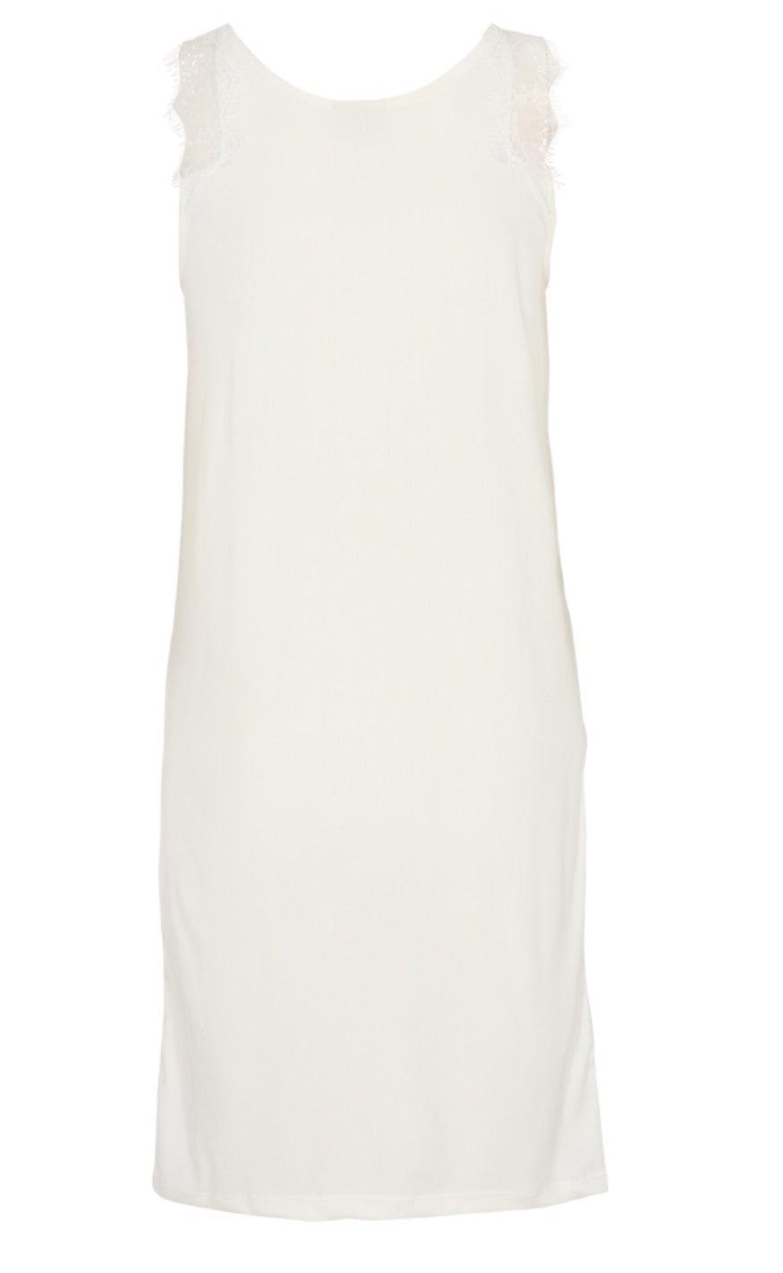 Freequent Kjole - Bicco Rib - Off White