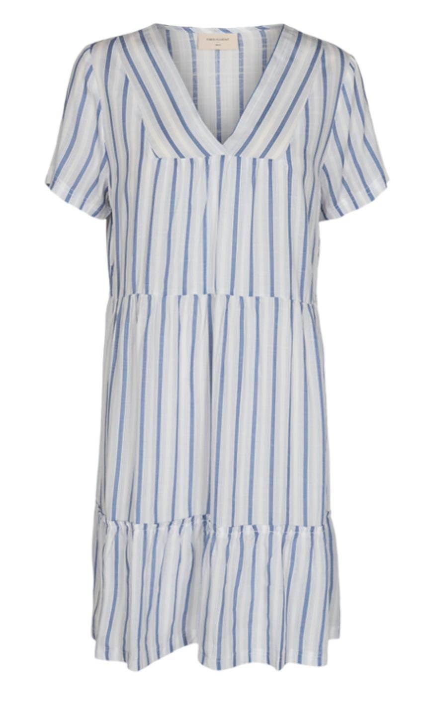 Freequent Kjole - Dea Stripe - Blue Chambray