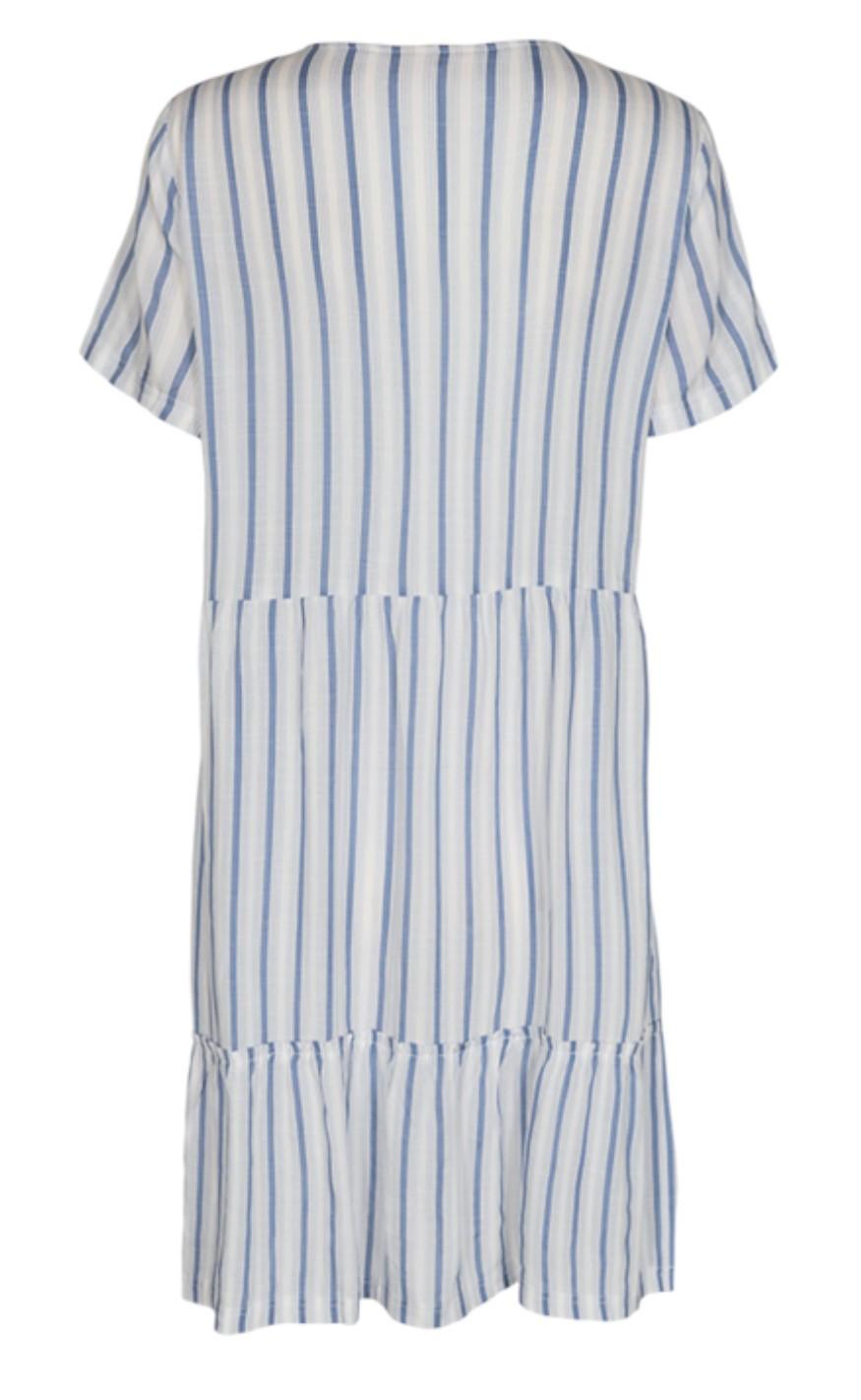 Freequent Kjole - Dea Stripe - Blue Chambray