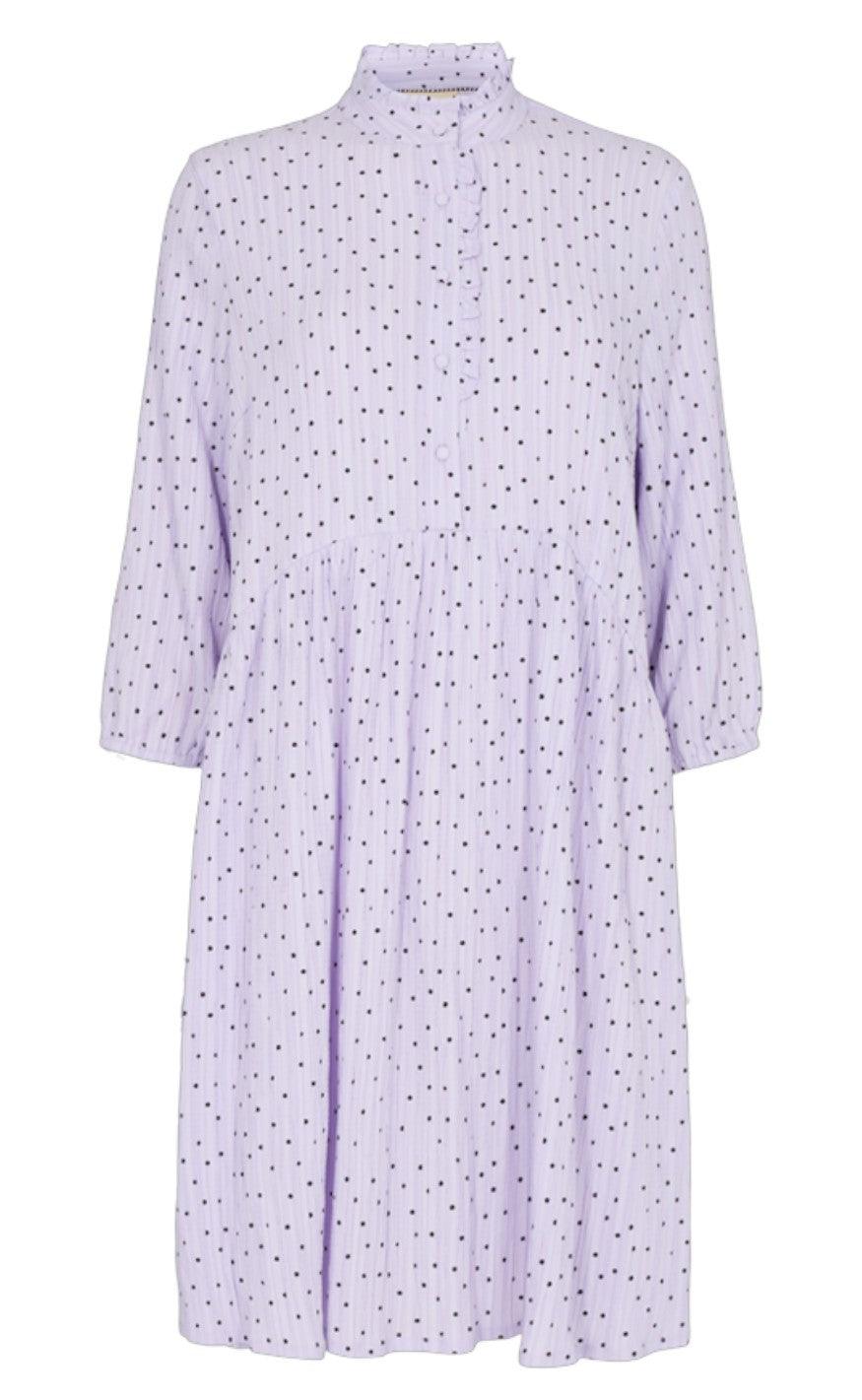 Freequent Kjole - Dotted - Pastel Lilac Mix