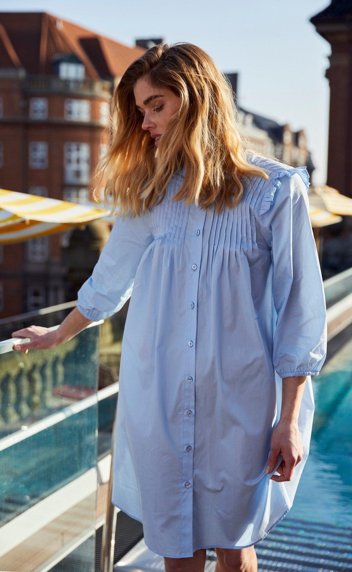 Freequent Kjole - Emili - Chambray Blue