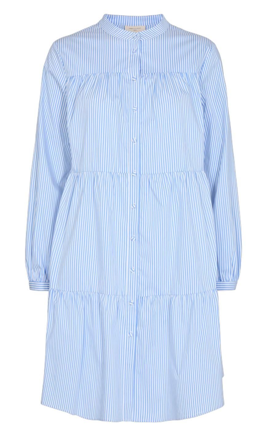 Freequent Kjole - Emmeline Stripe - Chambray Blue