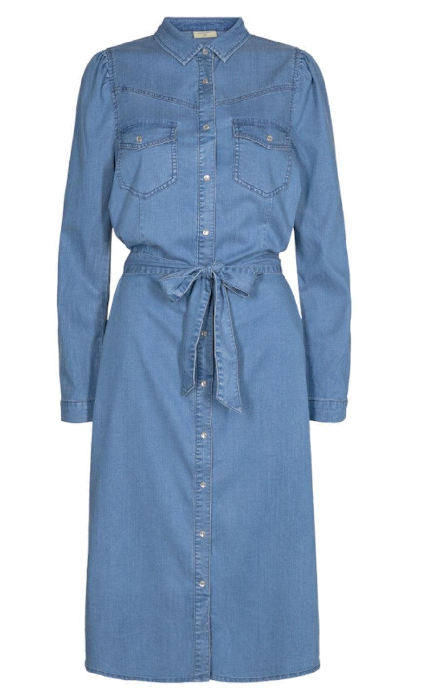Freequent Kjole - Fia - Vintage Blue Denim