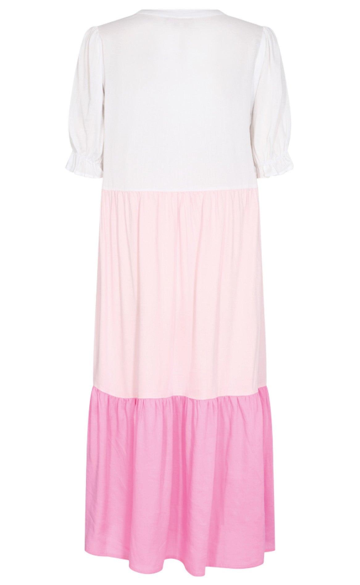 Freequent Kjole - Linen - Begonia Pink Mix