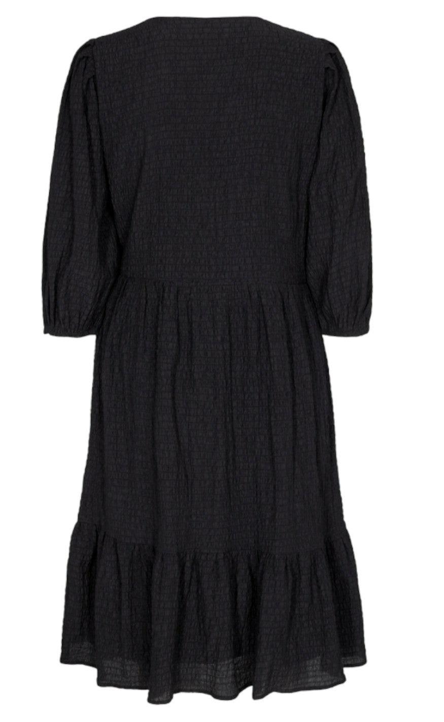 Freequent Kjole - Magnolia - Black