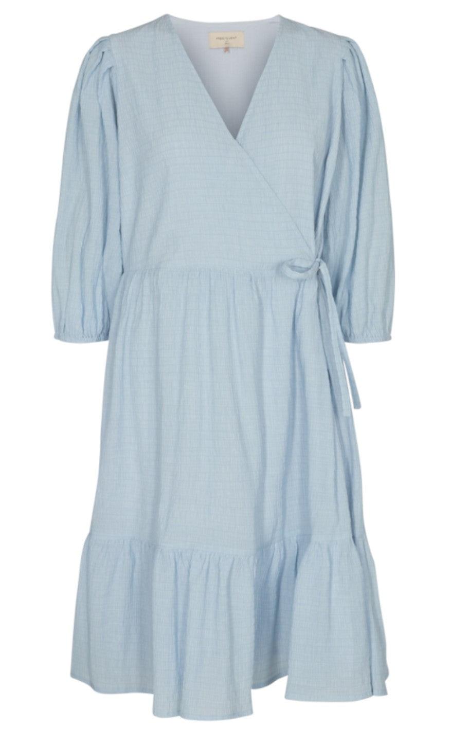 Freequent Kjole - Magnolia - Chambray Blue