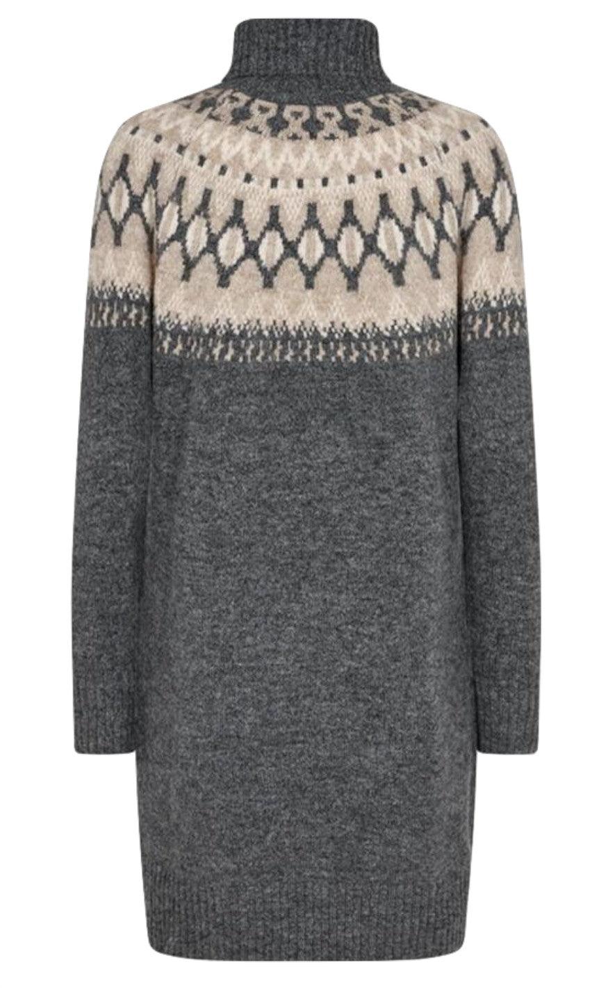 Freequent Kjole - Merla - Grey Mel With Silver Mink