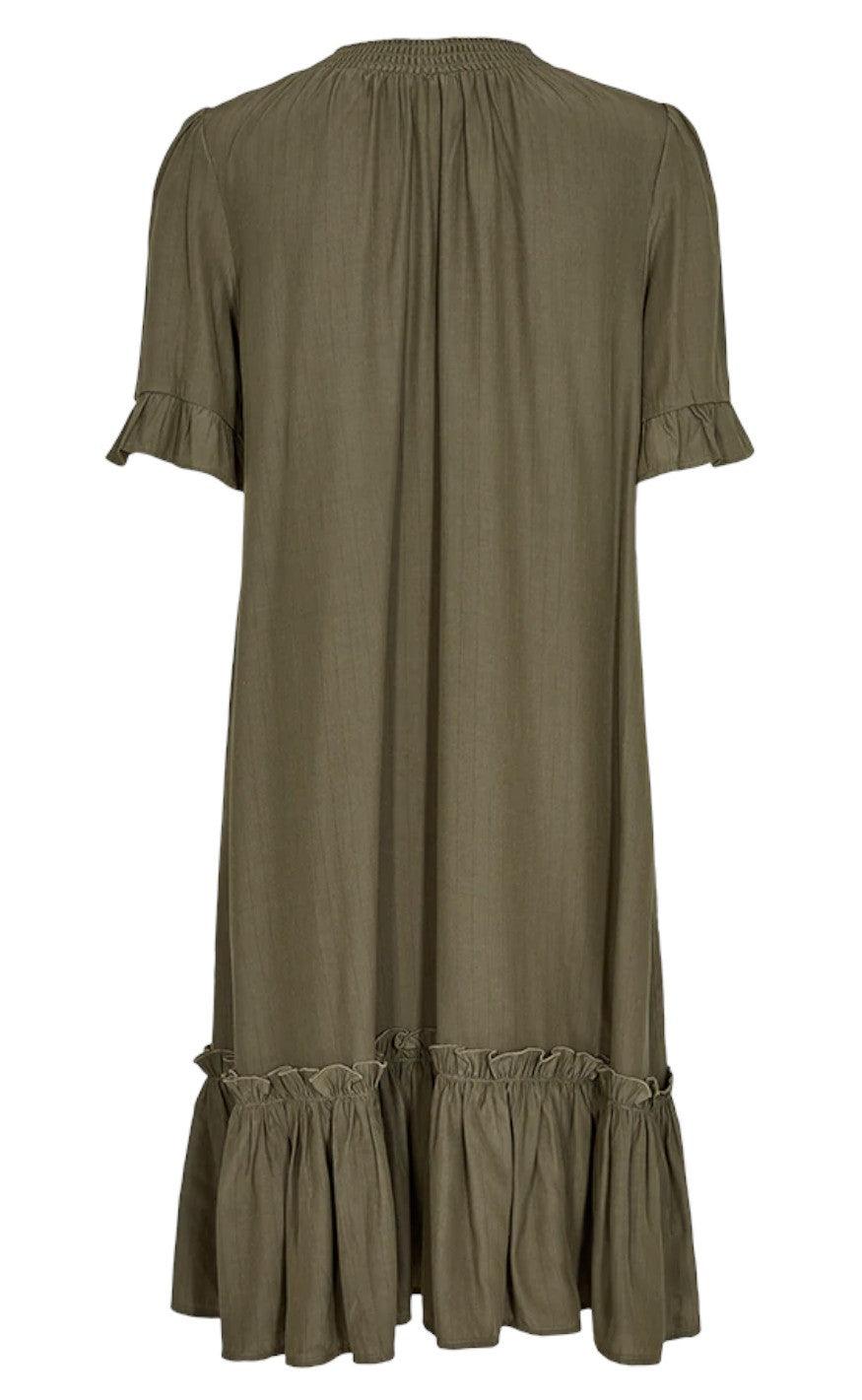 Freequent Kjole - Ralda - Dusty olive