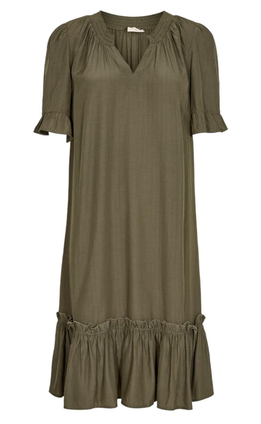 Freequent Kjole - Ralda - Dusty olive