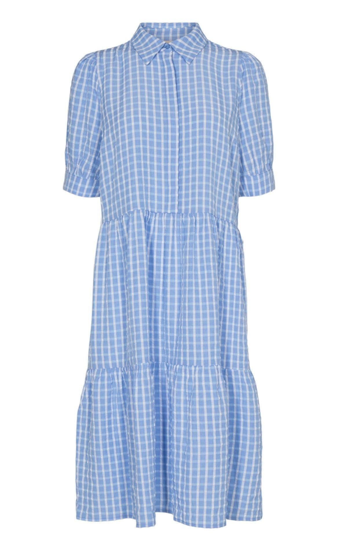 Freequent Kjole - Scat - Chambray Blue Mix