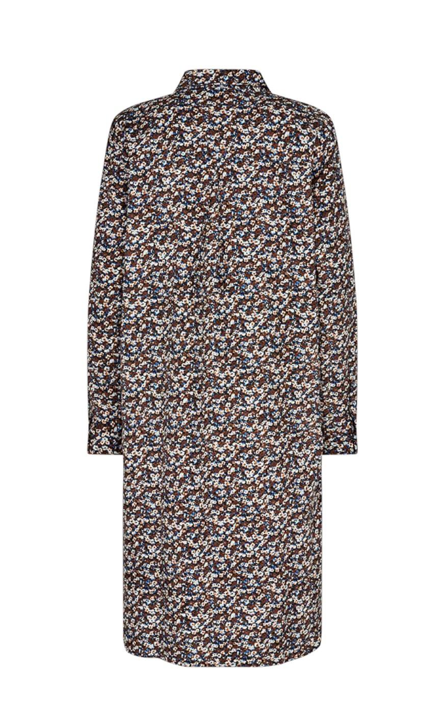 Freequent Kjole - Sweeter - Black w. Palace Blue
