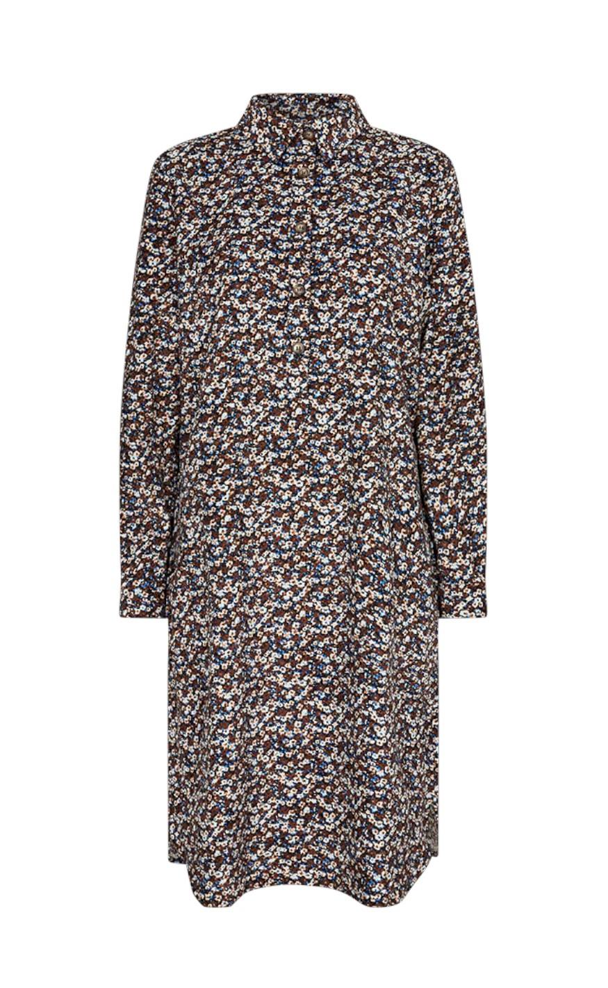Freequent Kjole - Sweeter - Black w. Palace Blue