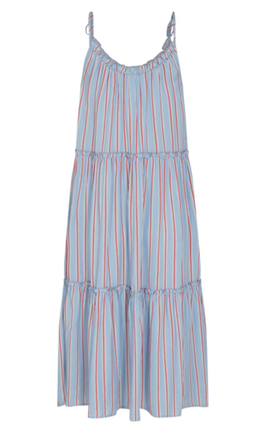 Freequent Kjole - Tea - Chambray Blue Mix