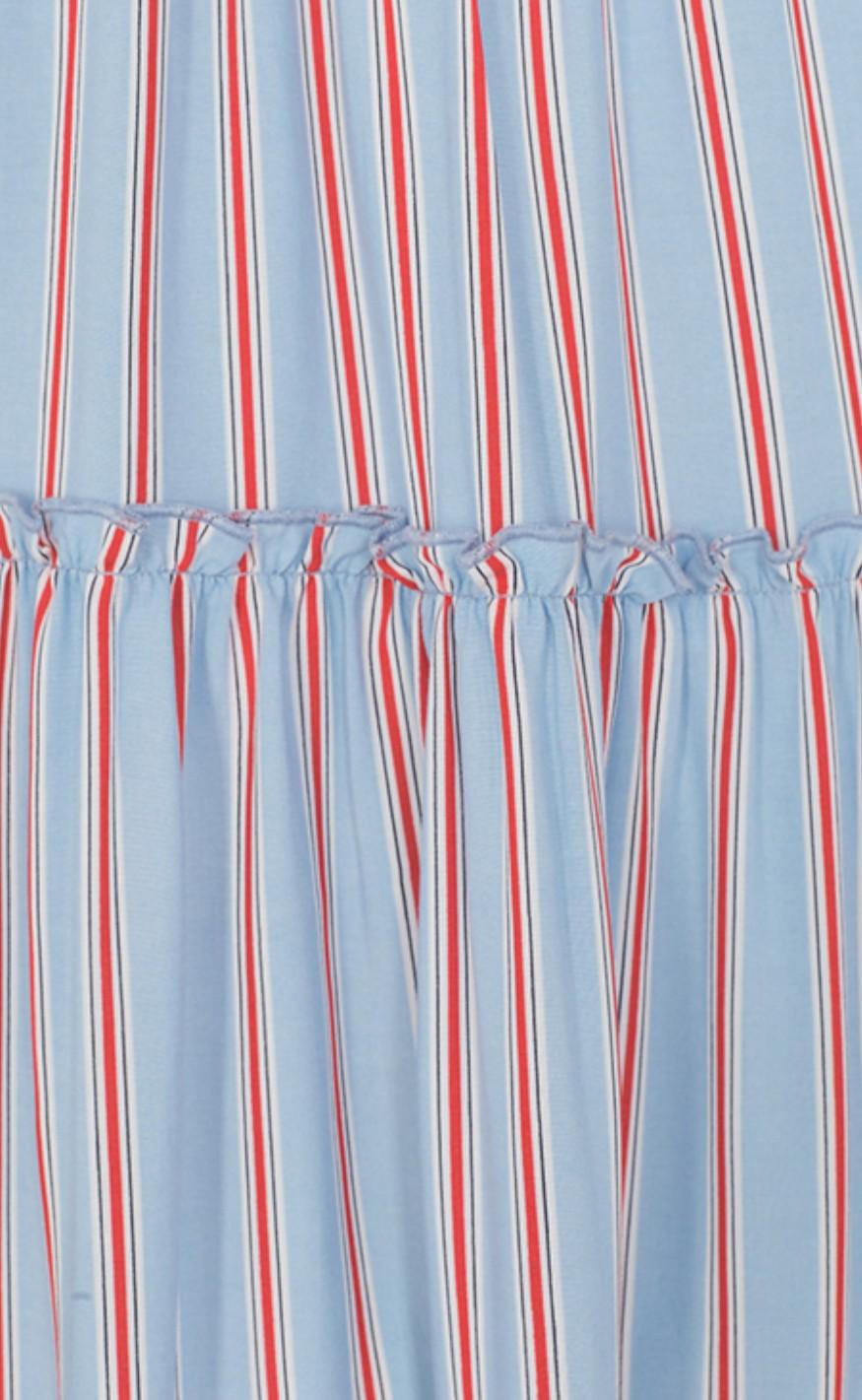 Freequent Kjole - Tea - Chambray Blue Mix