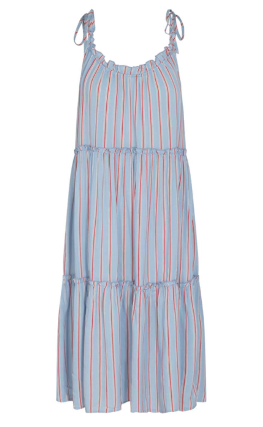 Freequent Kjole - Tea - Chambray Blue Mix