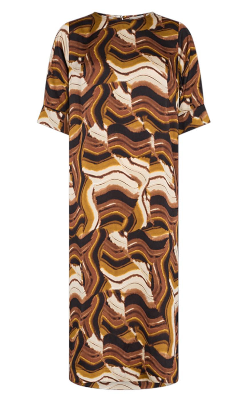 Freequent Kjole - Wish - Black With Amber Green