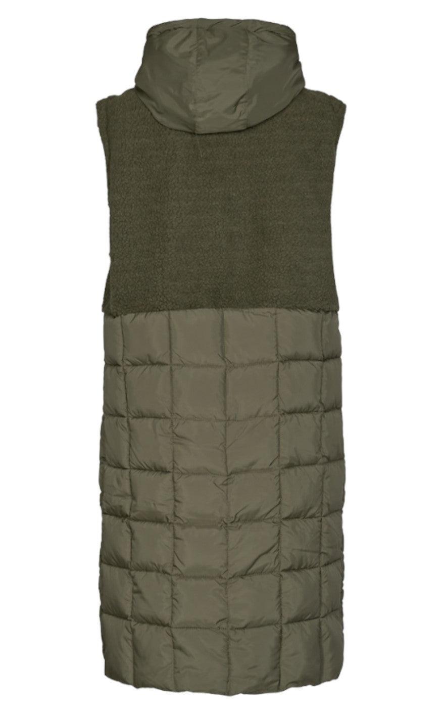 Freequent Long Vest - Olga - Olive night