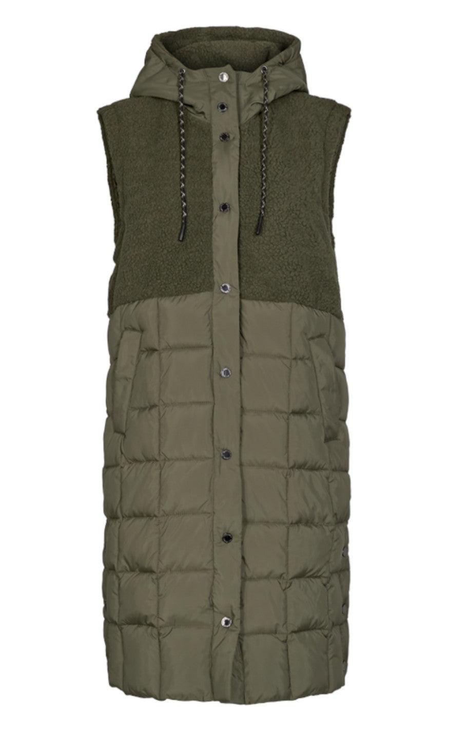 Freequent Long Vest - Olga - Olive night