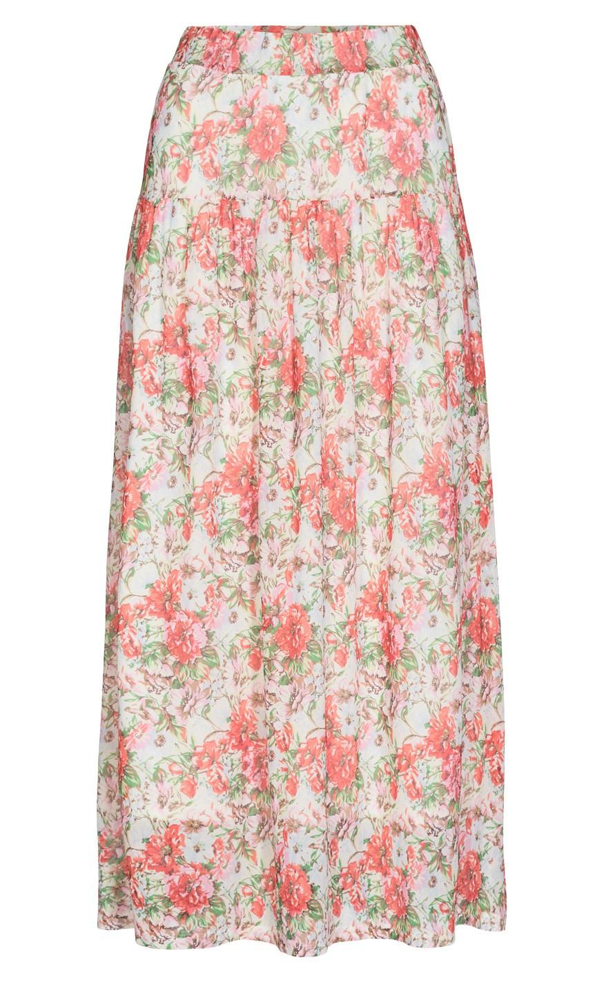 Freequent Nederdel - Pona - Poppy Red Mix
