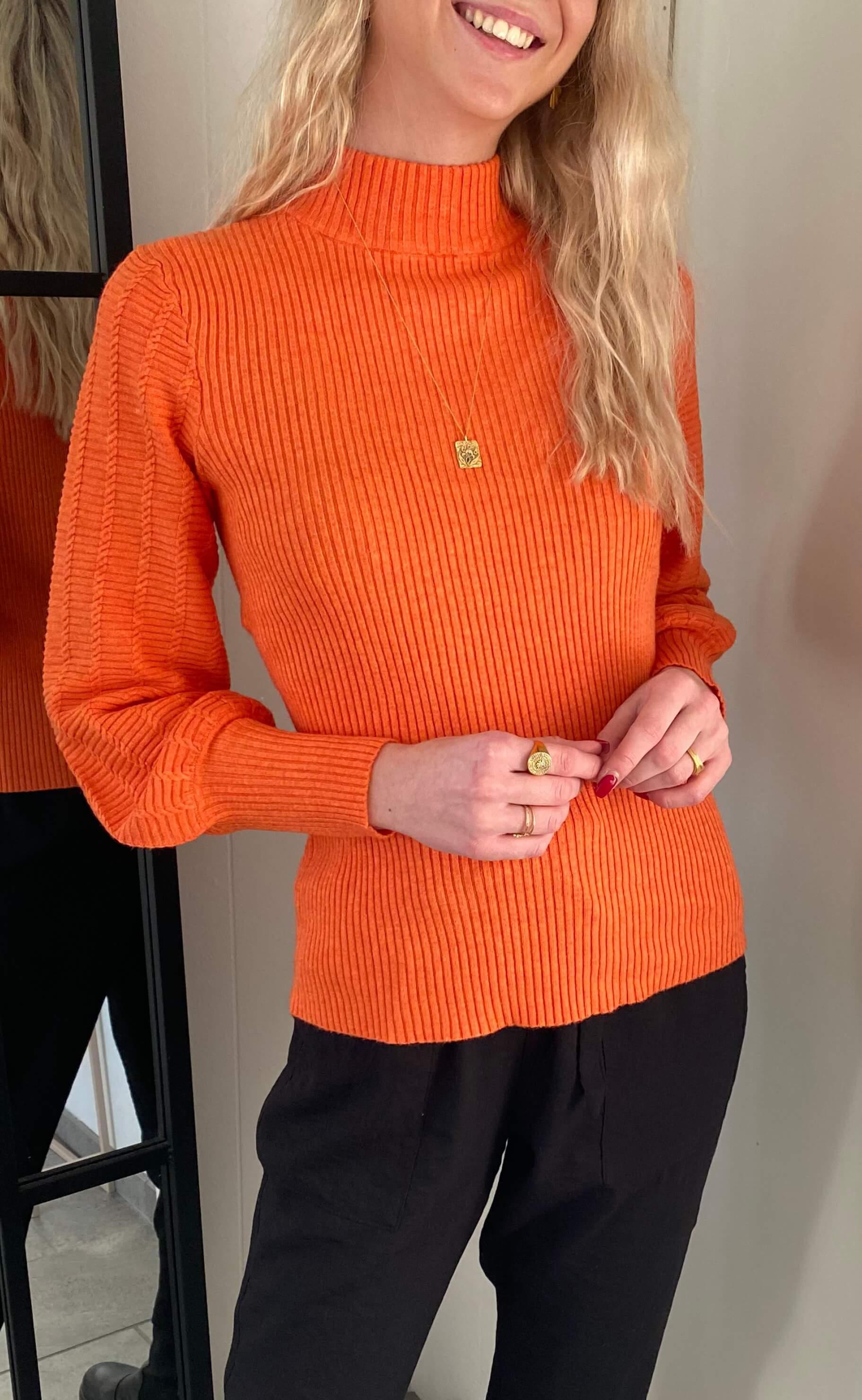 Freequent Pullover - Claura Rope - Flamme Melange